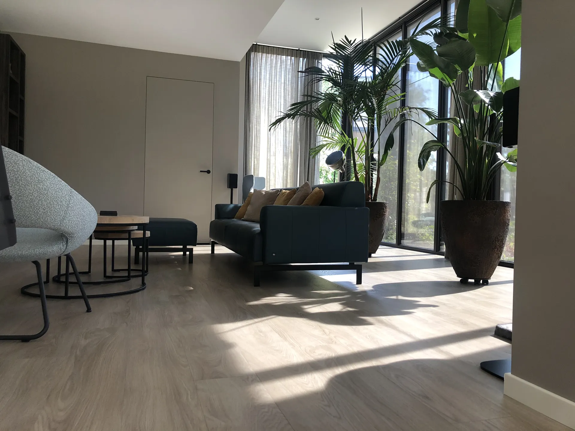 Licht eiken klik pvc vloer met rechte planken