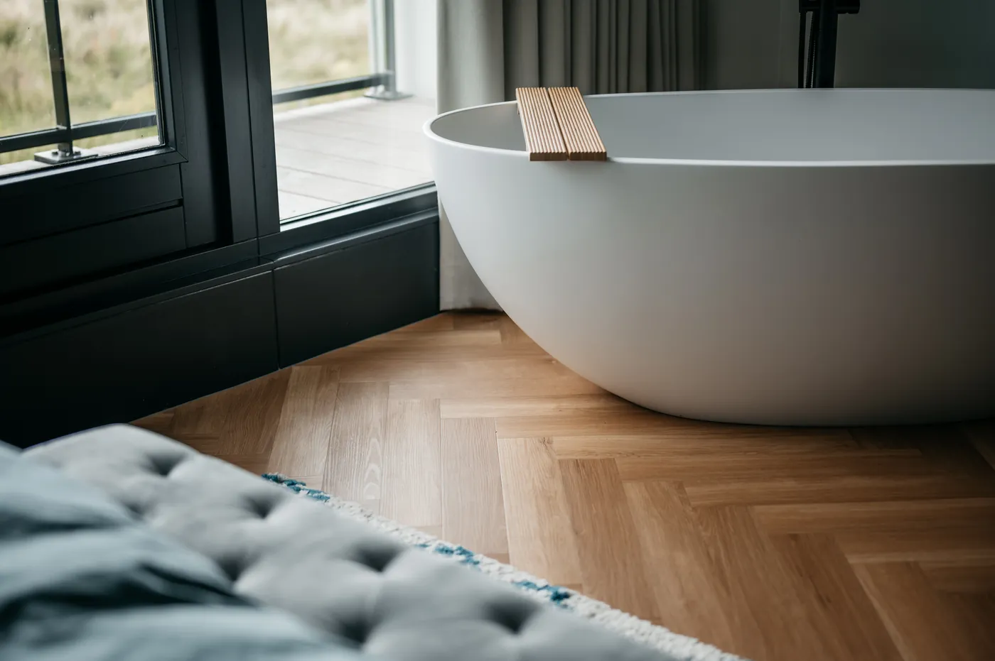 Overgang van hongaarse punt naar steenlook pvc